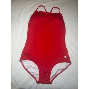 Baleaf Women's One-Piece Athletic Training Swimsuit Minimalist - Red, UPF 50+